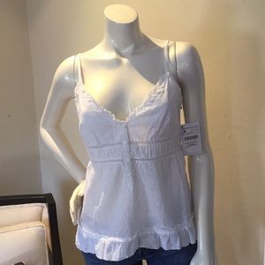 NWT Zara White Spaghetti Strap Top